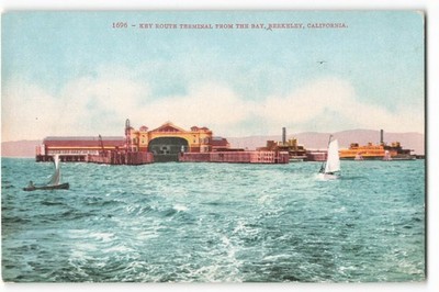 Key Route Terminal From The Bay in Berkeley, CA VTG Postcard CG1.