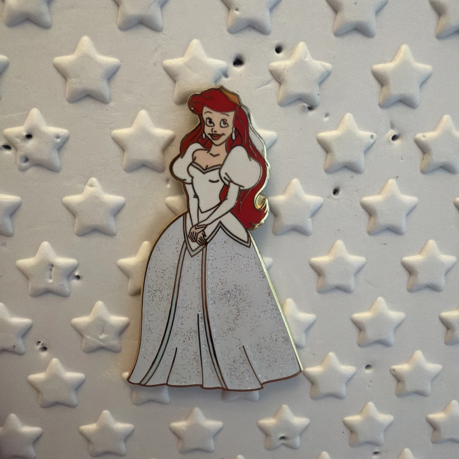 Princess Ariel in a Glitter Wedding Dress The Little Mermaid Disney Pin G01