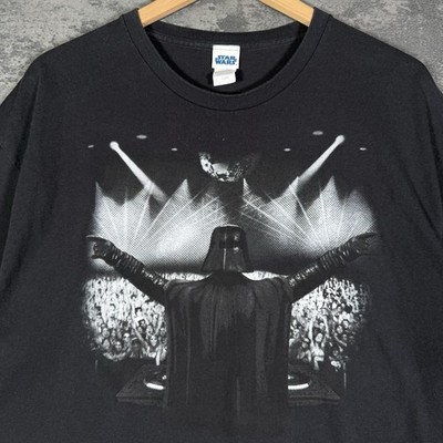 Vintage Star Wars Darth Vader Concert DJ Rave Funny Graphic T
