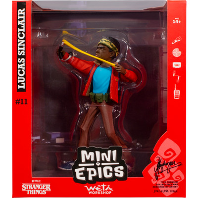 Stranger Things Lucas Sinclair Figur Mini Epics #11 17,5x20cm Weta Workshop NEU