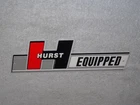 VINTAGE HURST EQUIPPED 4 5 SPEED SHIFTER 12" METAL CAR TRUCK GASOLINE & OIL SIGN