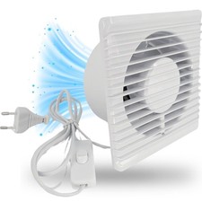 Badlüfter Wandlüfter Küche mit Kabel Schalter Stecker Ventilator Silent 100mm