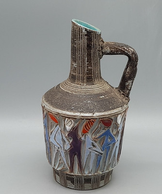 Fratelli Fanciullacci Keramik Vase Nr. 8668 Bitossi 1950s Midcentury Personen