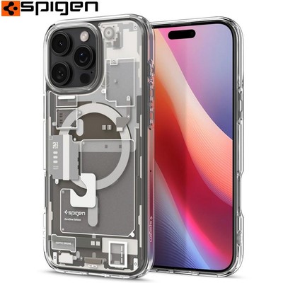 Handyhülle für iPhone 16 Pro Spigen Case Cover Futeral Tasche Beige-Transparent