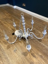 Next White/Grey Chandelier Ceiling Light