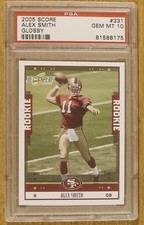 2005 Score Glossy Rookie - Akex Snith #331 Graded PSA 10 San Francisco 49ers SP