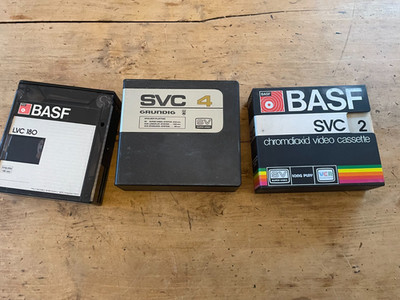 BASF Grundig Chromdioxid Video Casette SVC 2 4 Long Play LVC 180 Super Video
