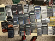 Vintage Calculator Lot of 30   Casio TI Sharp...