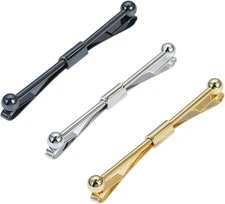 3PCS Men'S Classic Tie Clips - Shirt Collar Clip Bar for Necktie - Gold, Silver,