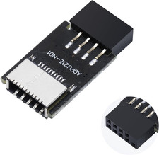 USB 2.0 9Pin Male to USB 3.1 Type E A-Key Female Front Socket Mainboard Header