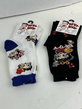 Lot of 2 Vintage Betty Boop Socks New Old Stock Women  s Size 9 - 11 Code A C