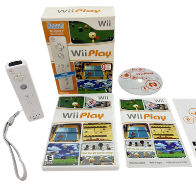 Nintendo Wii PLAY Complete Bundle Bonus w/ Controller Remote 9 