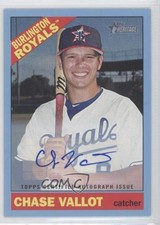2015 Topps Heritage Minor League Edition Blue Border 39/50 Chase Vallot Auto 6ks