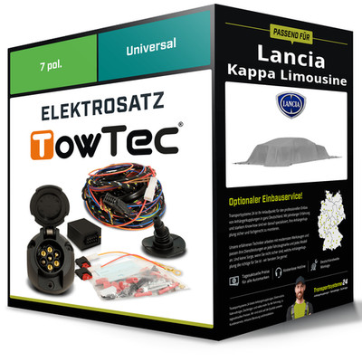 Elektrosatz 7-pol universell für LANCIA Kappa Limousine 08.1994-10.2001 TowTec