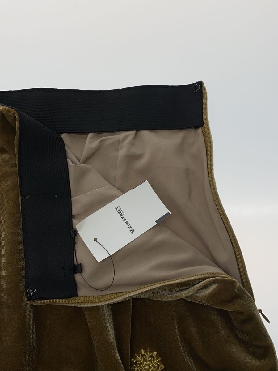 AMERI Long Skirt M Polyester KHK Allover Pattern … - image 3