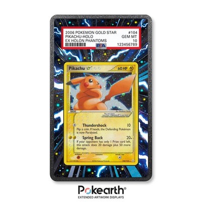 Pikachu Gold Star 104/110 - Extended Artwork Case für Grade Cards