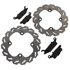 2009 - 2013 Yamaha 550 Grizzly YFM550 Rear Brake Pads and Sport Brake Rotors