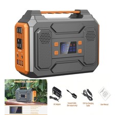 Portable Power Station 280Wh 300W AC USB Battery Charger Camping Solar Generator