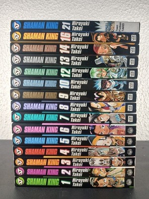 Shaman King Manga Vol 1-10, 12-14, 16, 21 Hiroyuki Takei Shonen English 1x ExLib