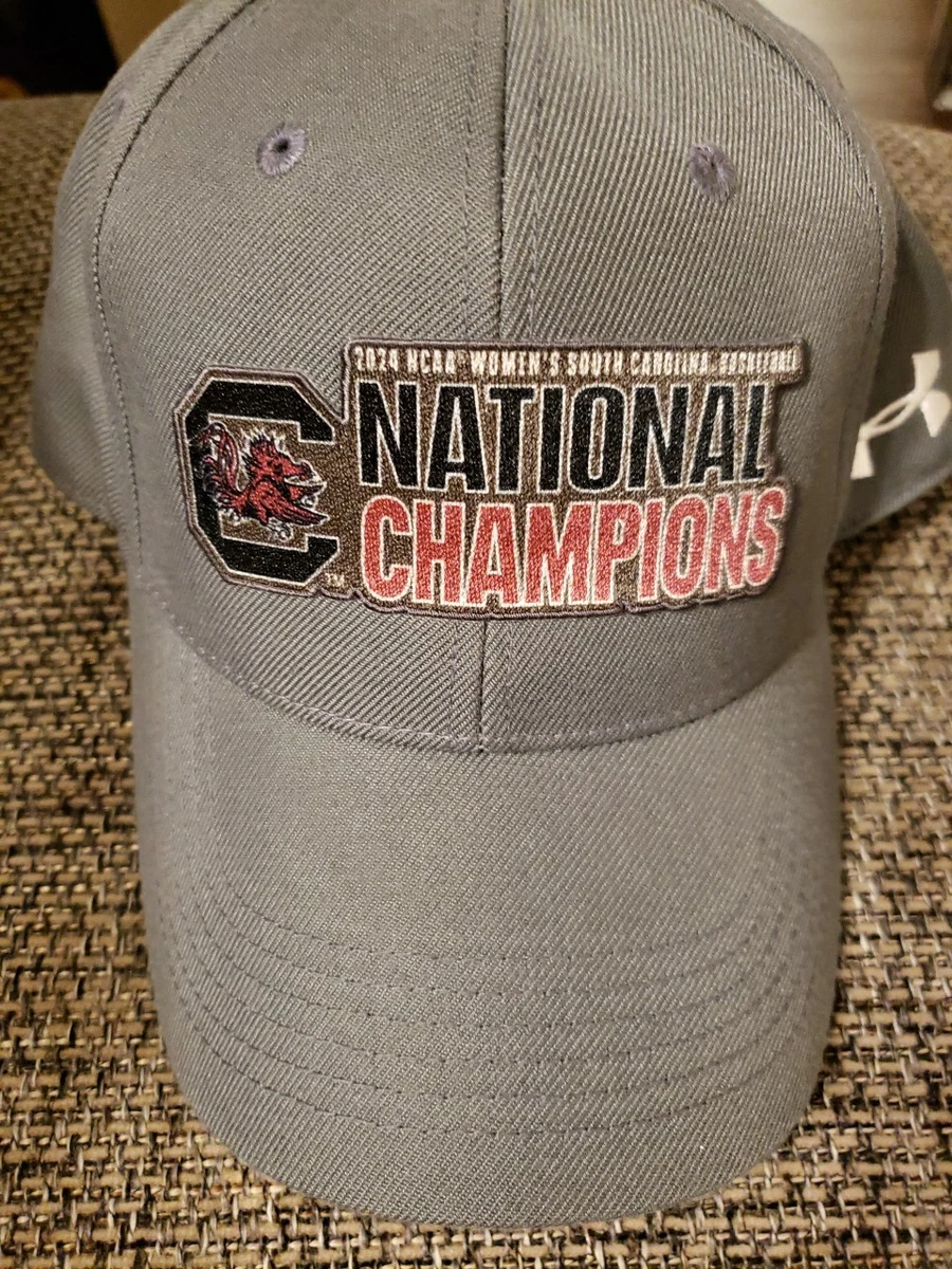 New University of South Carolina 2024 Women\'s Basketball National Champs Hat Unisex Under Armour Charcoal South Carolina Gamecocks 2024  main image 4