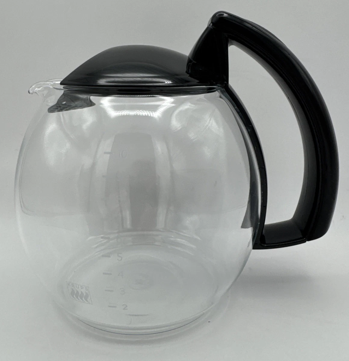 Verseuse En Verre Pour Cafetière Krups T10 - Capacité 10 Tasses, Pièce Détachée D'origine