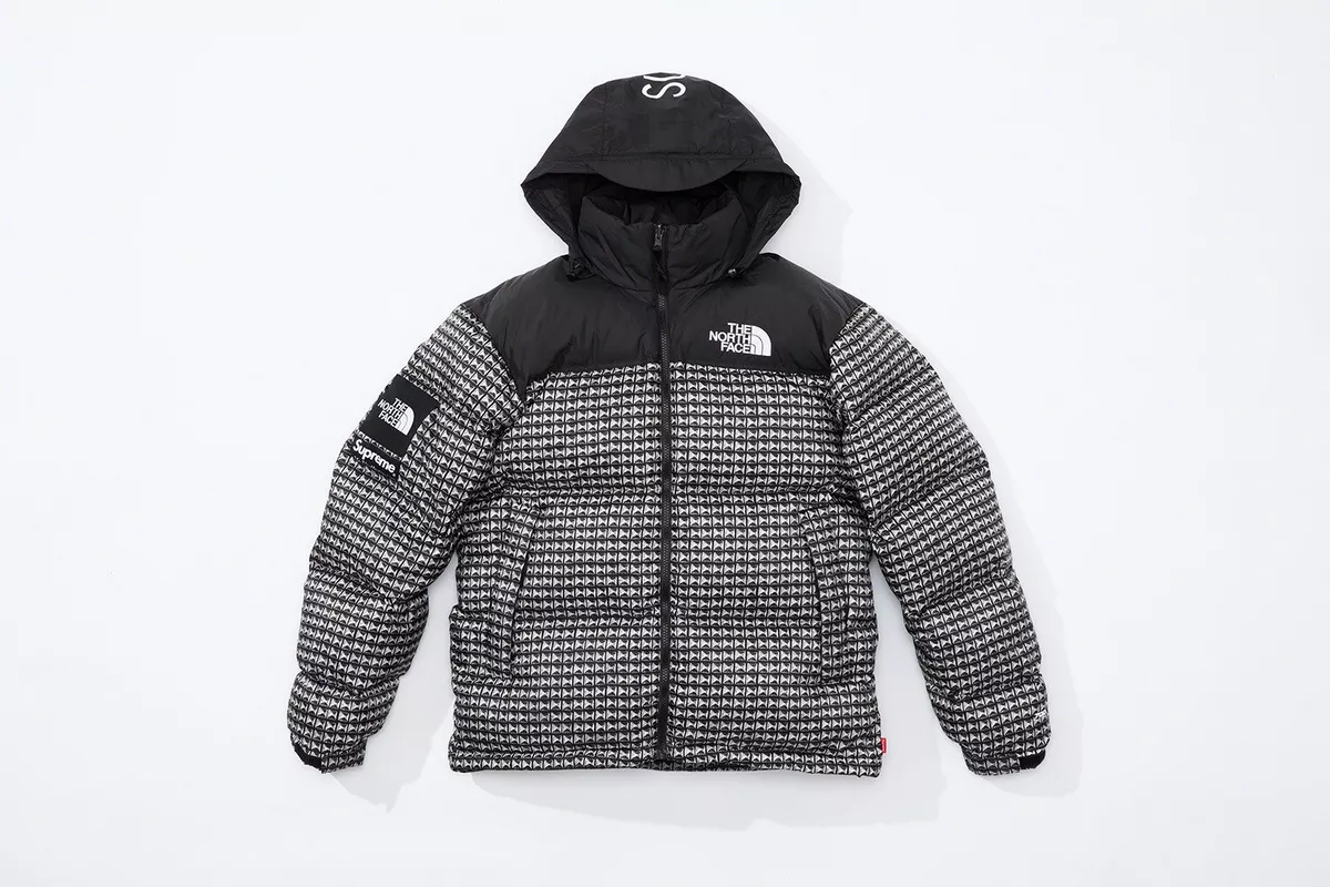 Supreme The North Face Studded Nuptse Jacket Size Medium Black