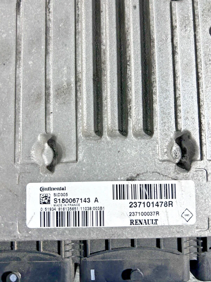 ECU CALCULATEUR MOTEUR RENAULT 1.5L DCI S180067143A 237101478R SID305 A DECODER - Immagine 2 di 4