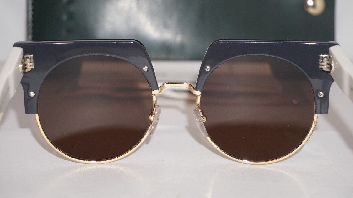MARNI ラウントフレムサンクラス ME602S 200 MARNI New Sunglasses Cateye Dark Grey Gold Brown ME602S 021