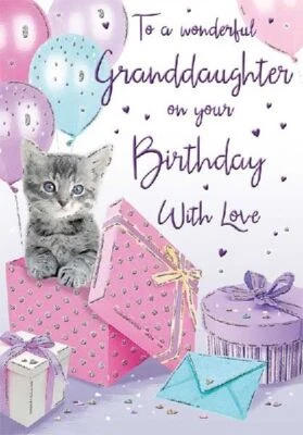 CHERRY ORCHARD PUBLISHING Birthday Card Granddaughter - Female Foil Finish Cherry Orchard 6.2" x 9"