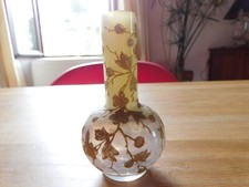 ancien vase en verre a décor