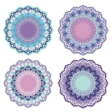 Pacific Merchants Mandala Lavender Tones 6.25" Parchment Dessert Doily - 20ct