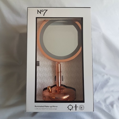 No7 Rose Gold Pink Illuminated Makeup Beauty Mirror Limited Edition eBay