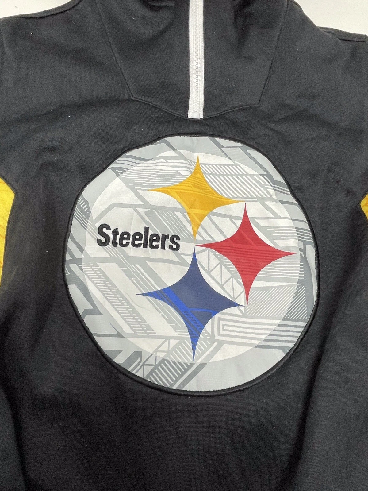 VETEMENTS Felpa con cappuccio Pittsburgh Steelers NFL Team Apparel Dri Fit quarto cerniera gioventù piccola 8