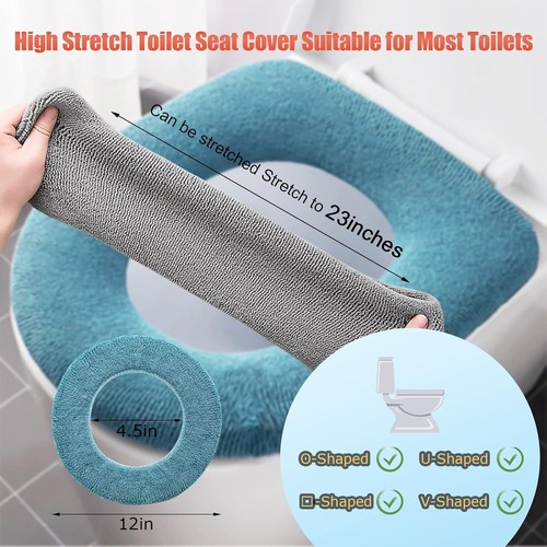 Thickened bathroom toilet seat cushion soft warm toilet seat cushion cover - Picture 2 of 7