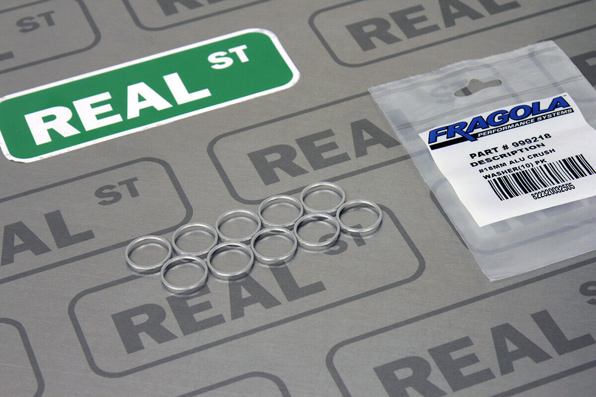 Fragola 18mm Aluminum Crush Washers 10pk 999218 Fragola 18mm Aluminum Crush Washers 10pk 999218