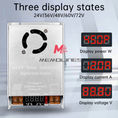 MPPT 450W Booster Solar Controller DC12-50V Step-up Charging 24V/36V/48V/60V/72V