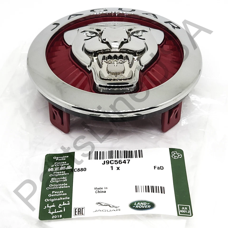 Genuine Jaguar Grille Emblem Badge Rad Ornament J9C5647 - Image 2 of 4