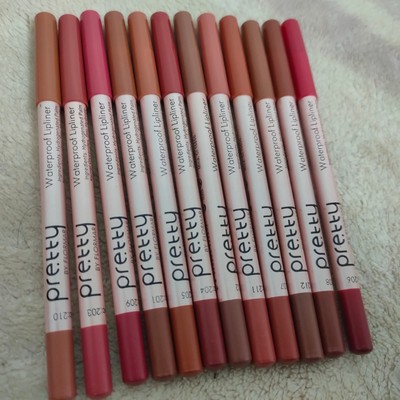 12 Farben Lipliner Set – Wasserfester Lippenkonturenstift, Matte, Langanhaltende Formel, Mit Deckel