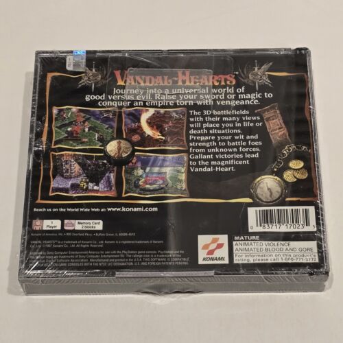 Vandal-Hearts (Sony PlayStation 1, PS1) - SCHWARZES ETIKETT BRANDNEU VERSIEGELT - Bild 2 von 8