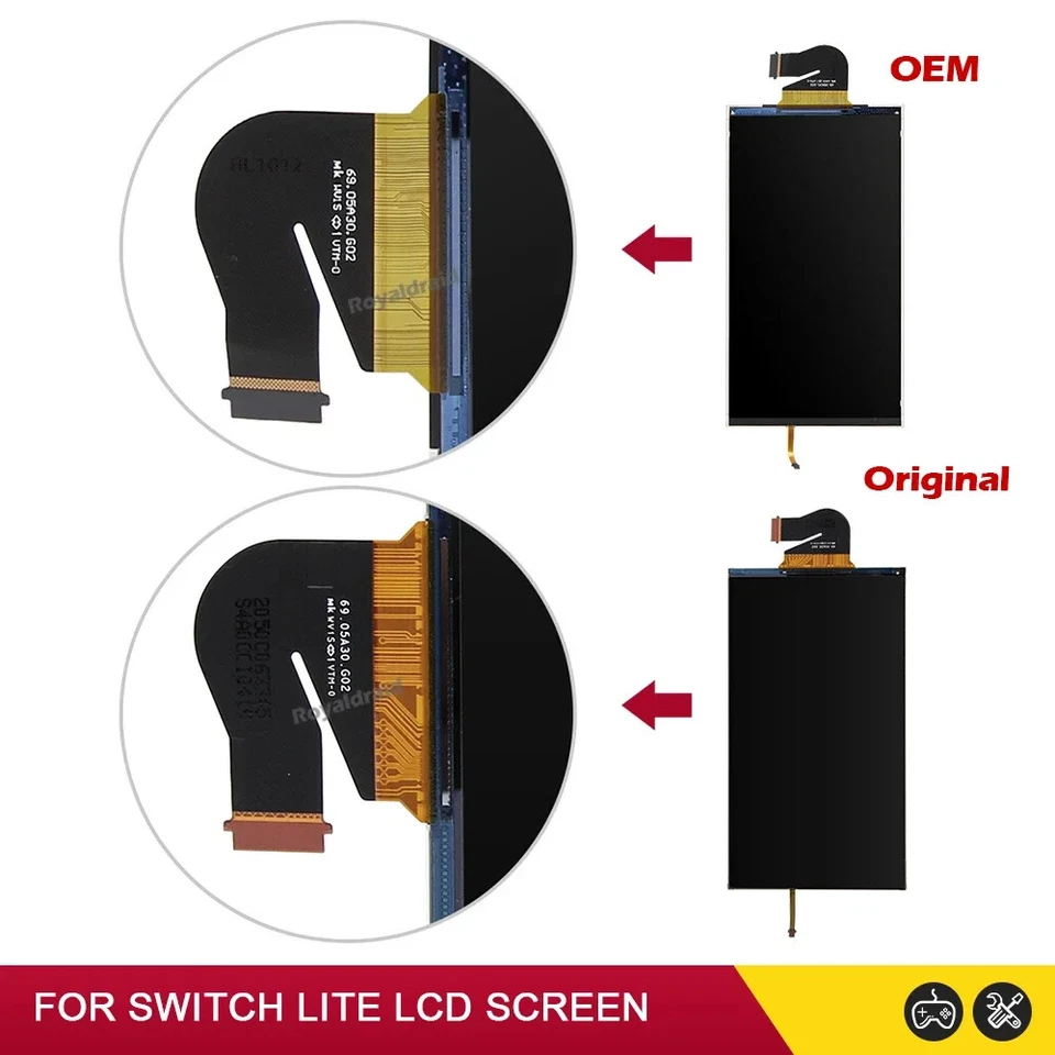 Original/OEM Replacement LCD Nintendo Switch Lite LCD Screen Display Digitizer - Image 4 of 4