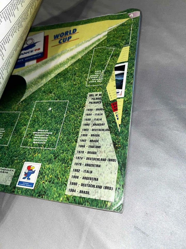 帕尼尼世界杯法国98专辑部分填充(阅读说明) — 第 4/4 张图片