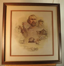 Standing Proud By Ben Hampton Signed Print Framed and Matted Under Glass 1978