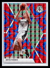 2019-20 Panini Mosaic NBA #6 Bryn Forbes Reactive Blue Prizm San Antonio Spurs