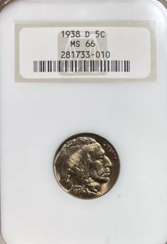 1938-D Old Fatty Holder! NGC MS66 Buffalo Nickel