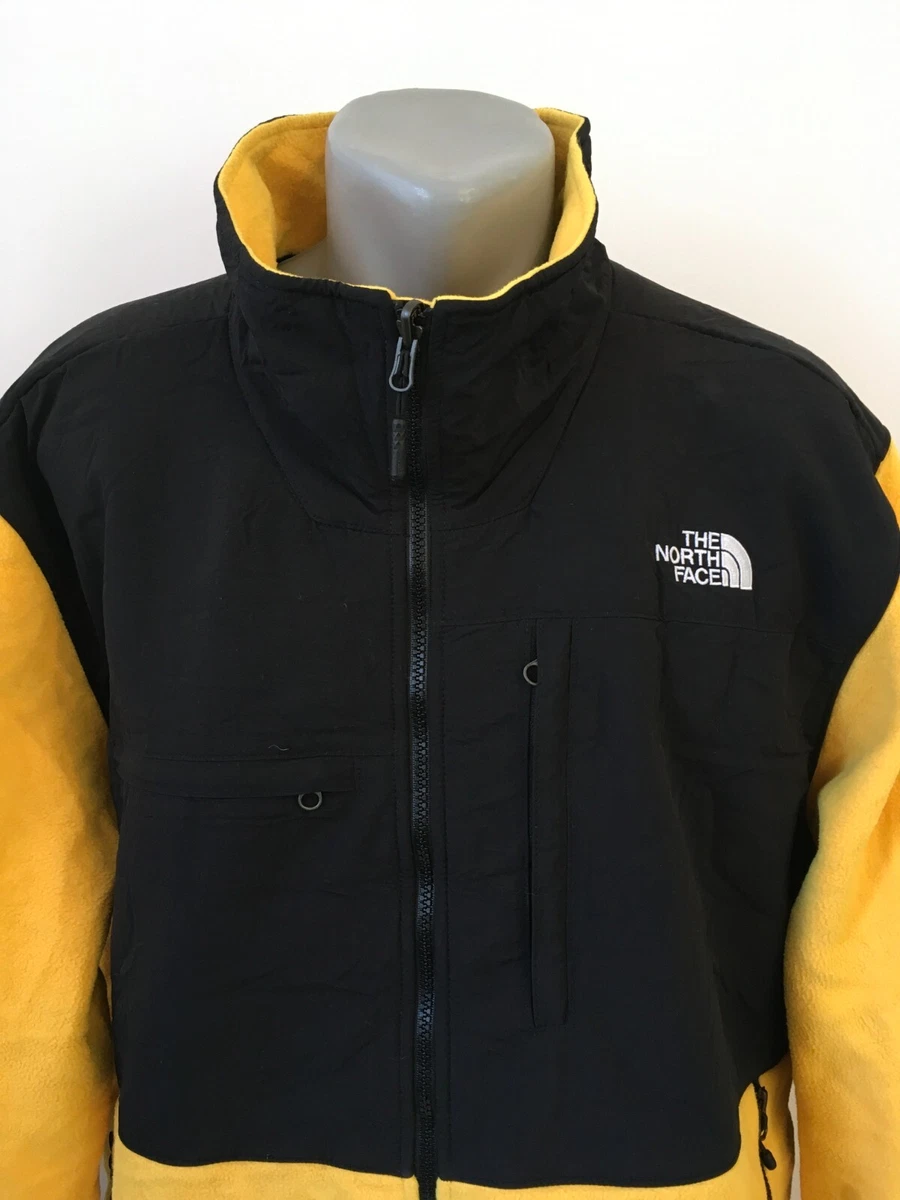 The North Face Mens Denali Fleece Jacket Coat yellow black XXL eBay