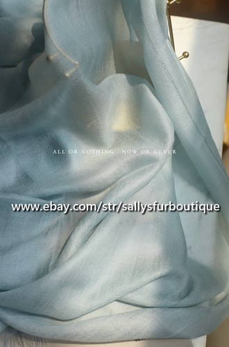 Pure Mongolian Cashmere Herringbone 300s Wrap Shawl Ring Scarf Delicate 190*90cm - Picture 14 of 75