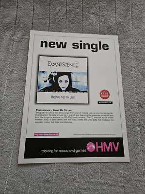 FPOT135 MAGAZINWERBUNG 11X8'' EVANESCENCE: ERWECK MICH ZUM LEBEN