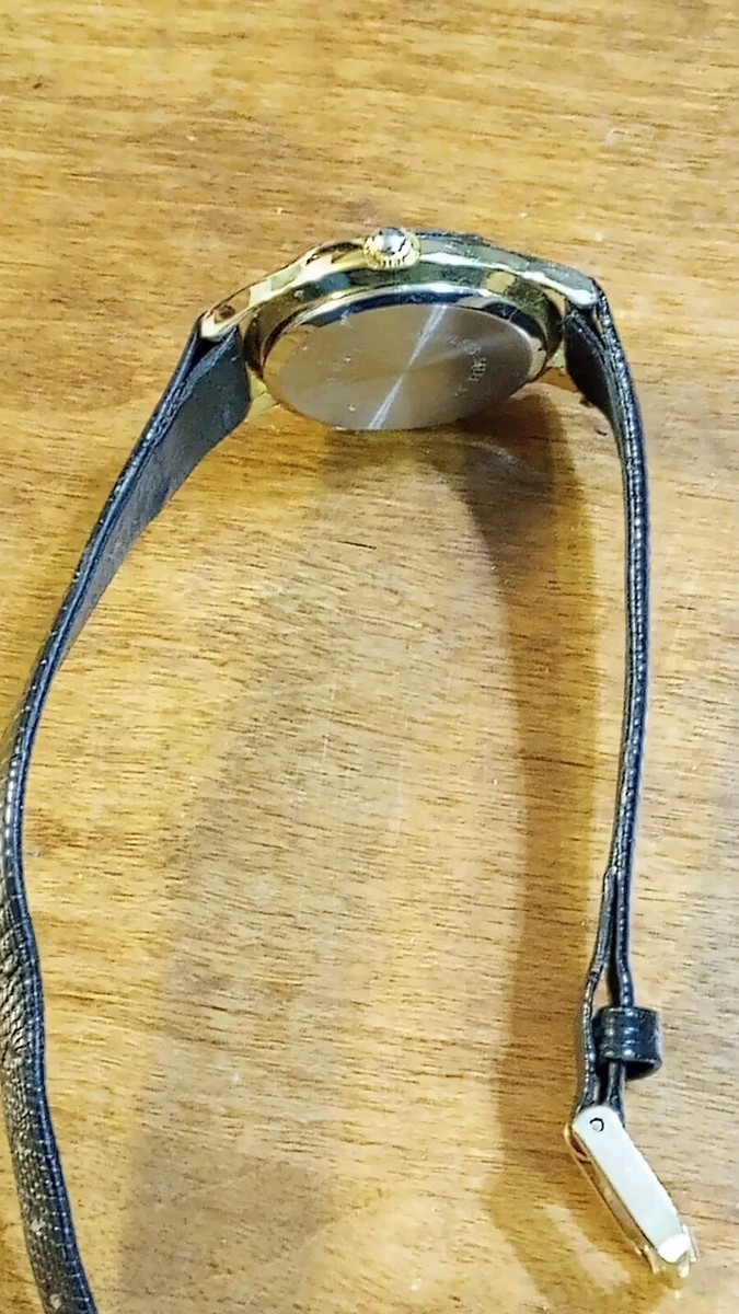 Montre Femme Vintage Eternity - Cadran Bleu Et Or Jaune - Mouvement à Quartz (pile) - Bracelet Marron - Taille 27mm