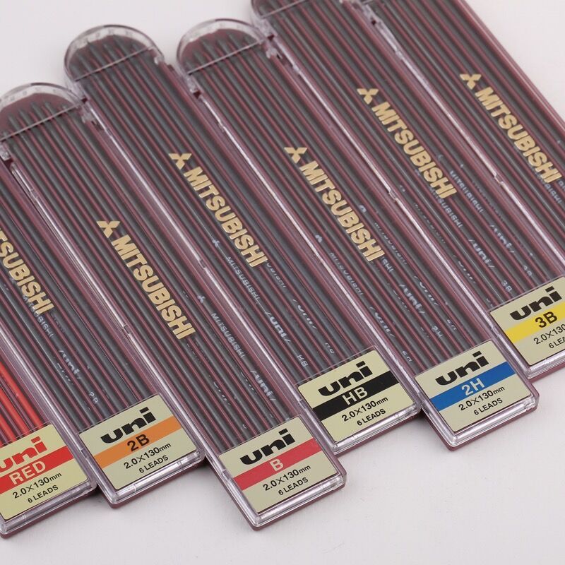Uni Mitsubishi Lead Holder Refills HB/2B/2H/F 2 mm eBay