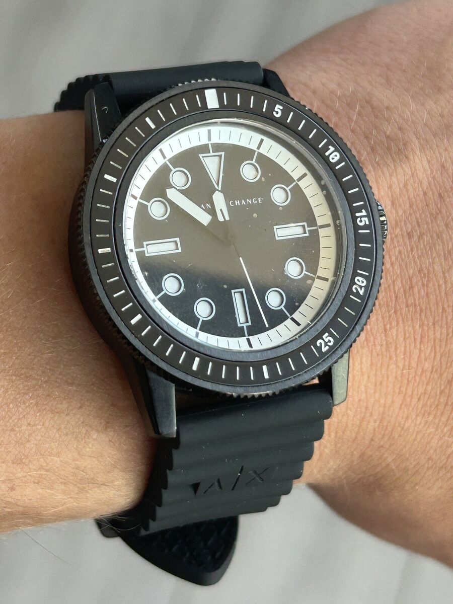 NEW Armani Exchange Leonardo Silicon Strap Quartz AX1852 NEW Armani Exchange Leonardo Silicon Strap Quartz AX1852